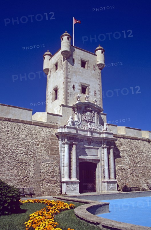 SPAIN, Andalucia, Cadiz, "Puerta de Tierra, Plaza de la Constitucion."