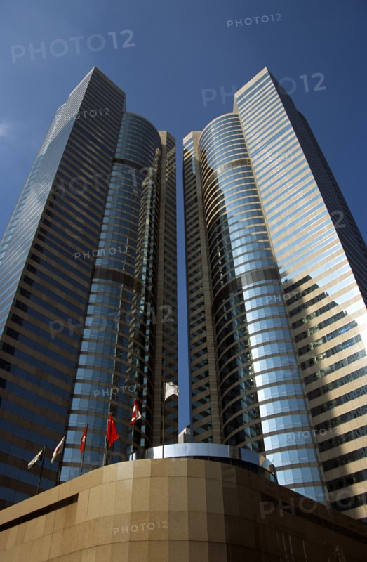 CHINA, Hong Kong, "Exchange Square. Hong Kong Stock Exchange, Towers 1 and 2."