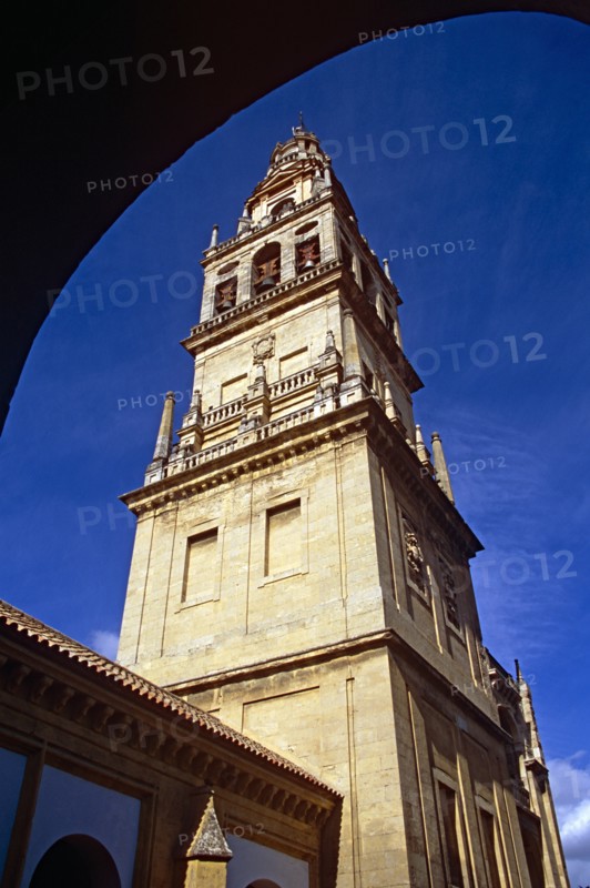 SPAIN, Andalucia, Cordoba, "La Mezquita Cathedral, Bell tower."
