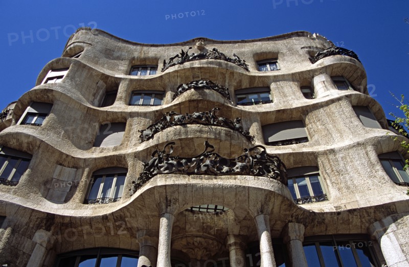SPAIN, Catalonia, Barcelona, "Casa Mila, La Pedrera. Gaudi"
