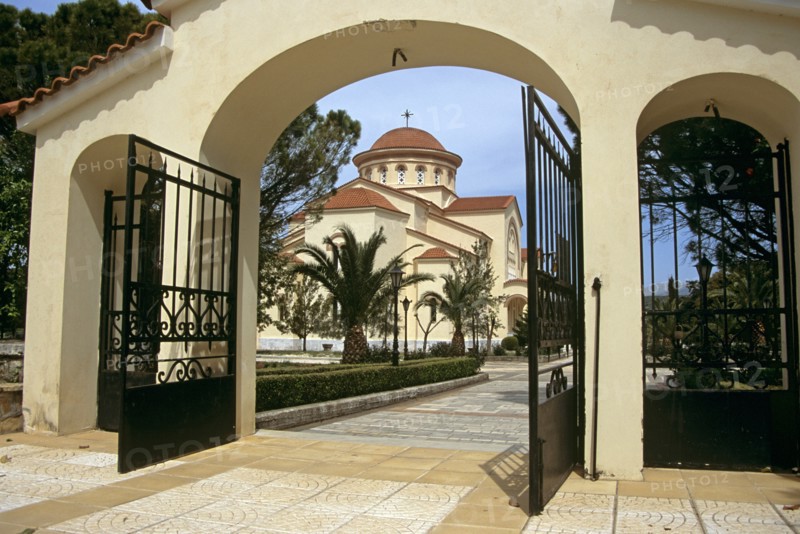 GREECE, Ionian Islands, Kefalonia, Saint Gerassimos Monastery.