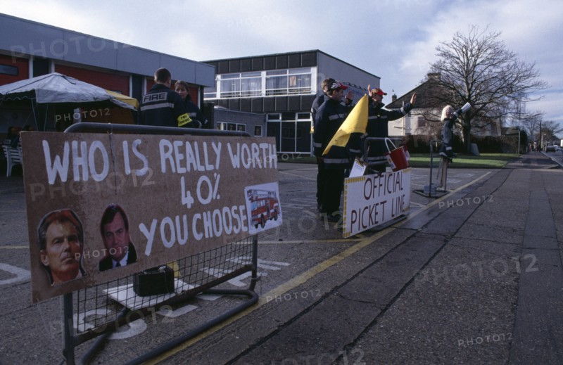 POLITICS, Strike Action, Fire fighters strike in Sussex England