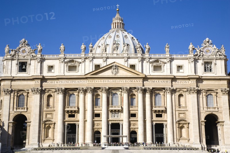 ITALY, Lazio, Rome, Vatican City The facade of the Basilica of Saint Peter