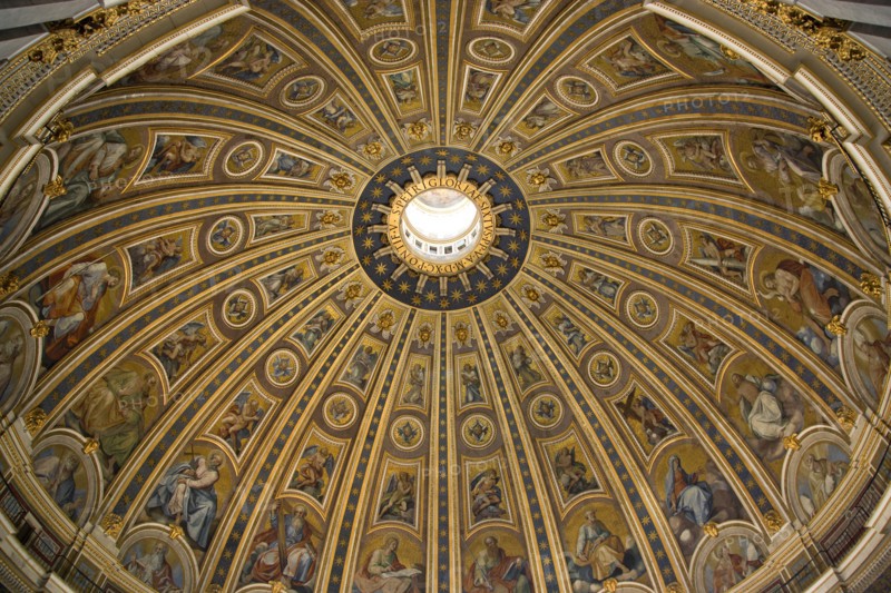 ITALY, Lazio, Rome, Vatican City The Dome of St Peter's designed by Michelangelo