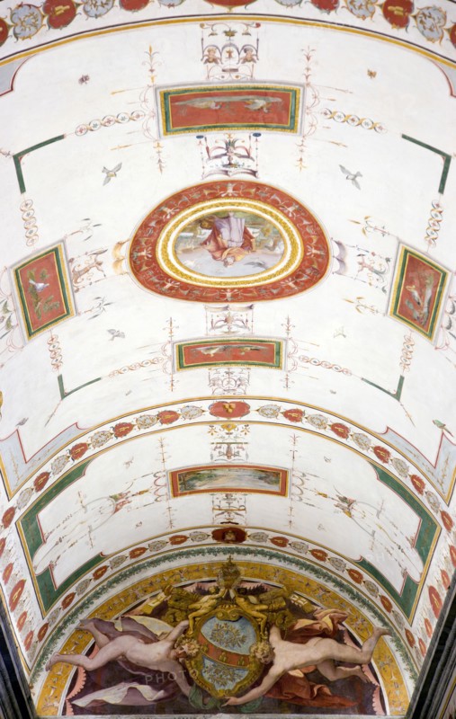ITALY, Lazio, Rome, Vatican City Museum Painted ceiling detail