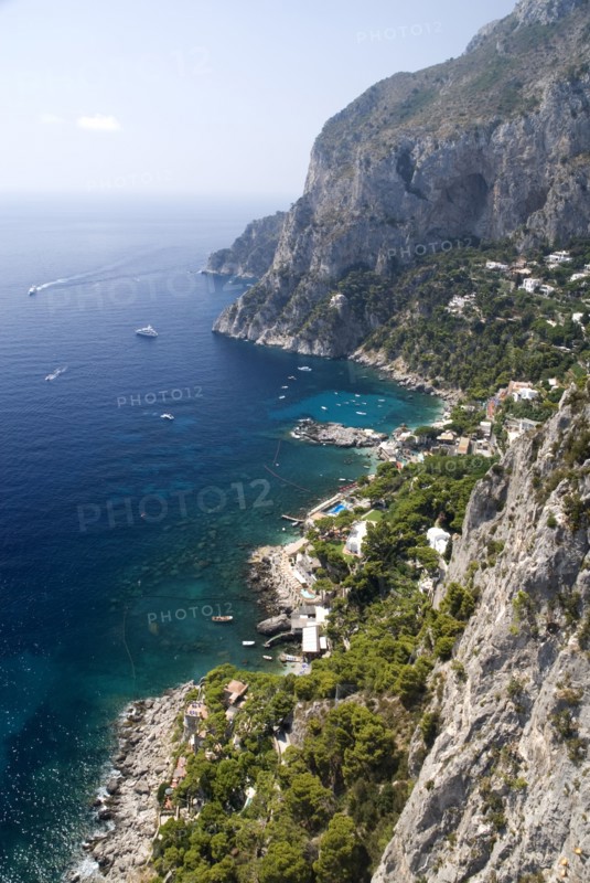 20093666 ITALY Campania Island of Capri Capri Town. View northwards from Punta del Cannone