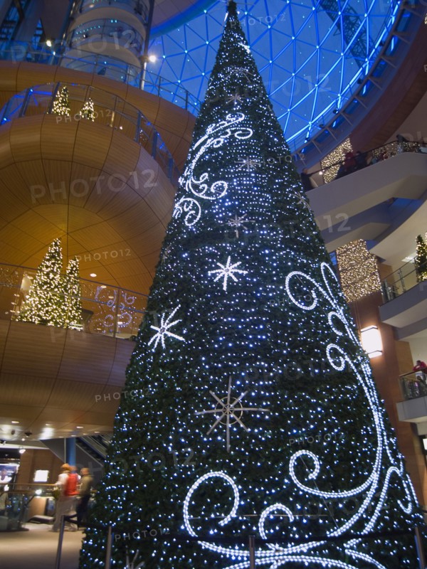 IRELAND, North, Belfast, Victoria Square shopping centre decorated for Christmas.