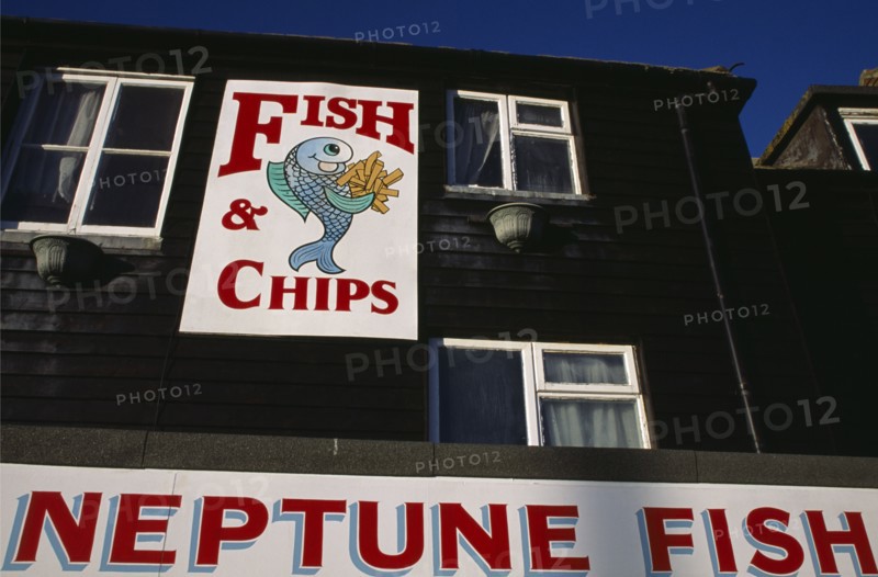 ENGLAND, East Sussex, Hastings, Neptune Fish and Chip Shop.