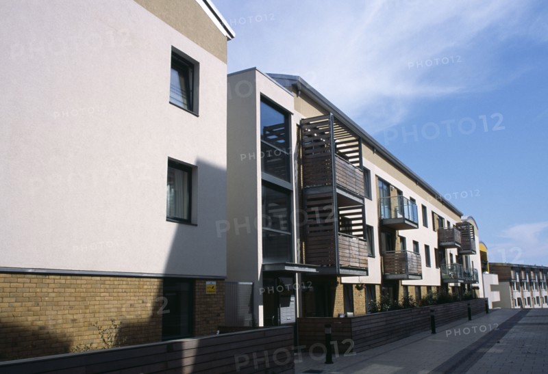 ENGLAND, East Sussex, Brighton, "Modern apartment complex in City Point, a redevelopment of a brown field site next to the main train station."
