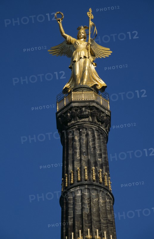 GERMANY, Berlin, Victory Column designed by Heinrich Strack to commemorate the Prussian victory over Denmark with later addition of statue of Viktoria  goddess of victory designed by Friedrich Drake.