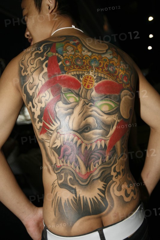 THAILAND, Phuket, Tattoo on mans back.
