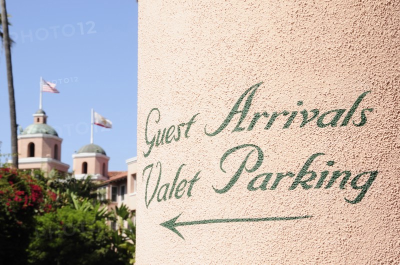 USA, California, Los Angeles, "Hotel signs, Beverly Hills Hotel"