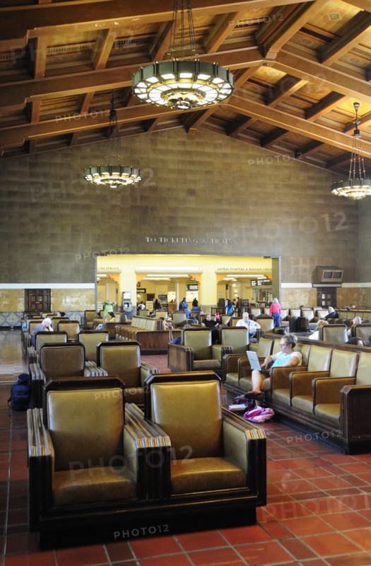 USA, California, Los Angeles, "Interior of Waiting Hall, Union station"