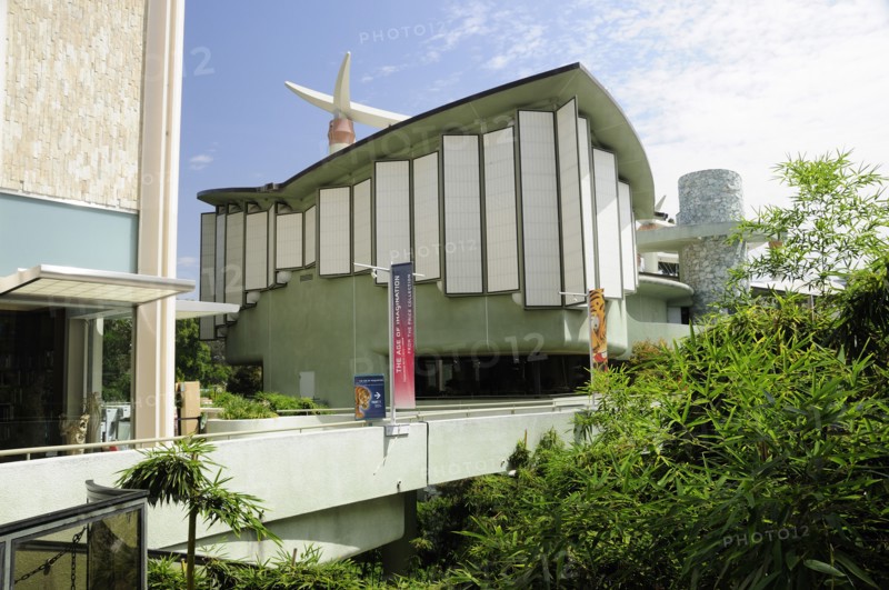 USA, California, Los Angeles, "View across to Pavilion for Japanese Art, LA County Museum of Art"