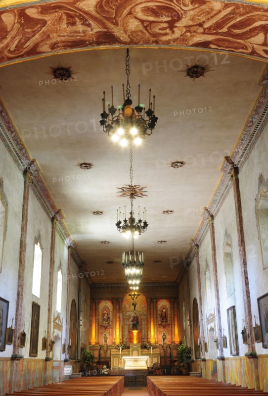 USA, California, Santa Barbara, "Church interior, Mission Santa Barbara"