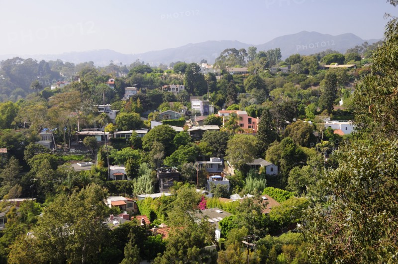 USA, California, Los Angeles, "View to Pacific Palisades from Adelaide steps, Santa Monica"