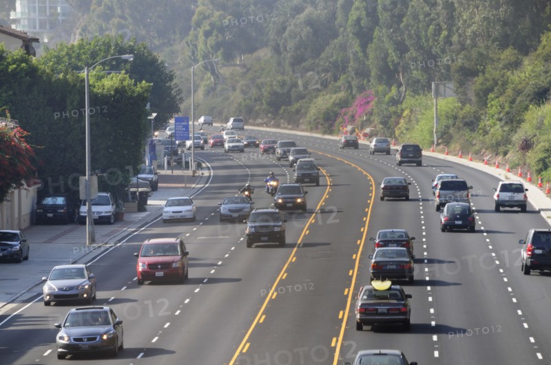 USA, California, Los Angeles, Route 1 Pacific Coast Highway at Santa Monica