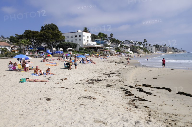 USA, California, Los Angeles, "Beach scene, Laguna Beach"