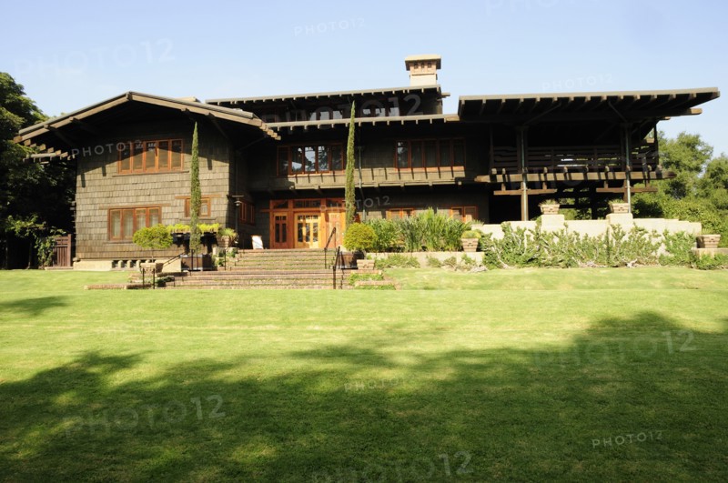 USA, California, Los Angeles, "The Gamble House exterior, Pasadena. Designed by Greene and Green in 1908"