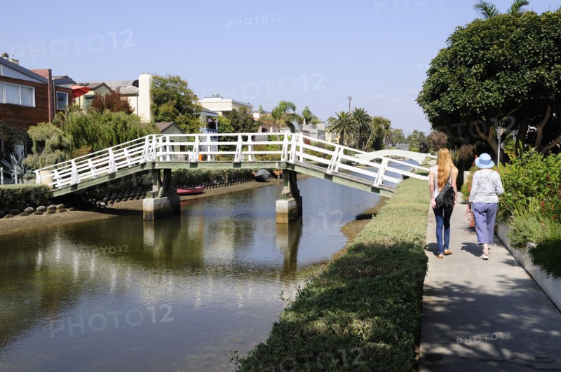 USA, California, Los Angeles, "Canal & bridge, Venice"