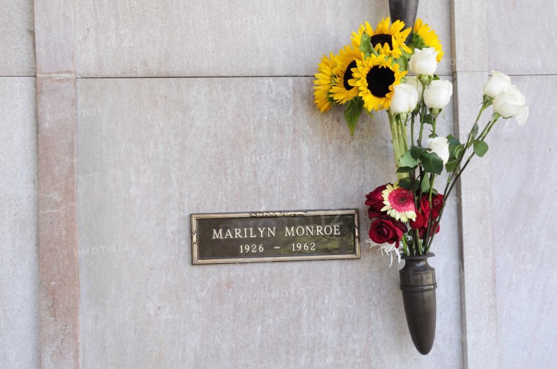 USA, California, Los Angeles, "Marilyn Monroe's crypt, Westwood Memorial Park"
