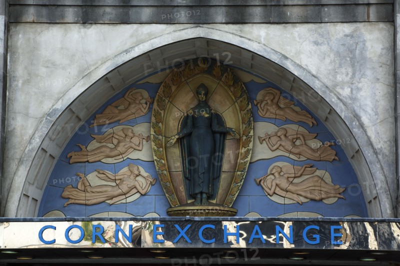 ENGLAND, East Sussex, Brighton, "Church Street, Ornate Entrance to the Corn Exchange Concert Hall and Exhibition Centre."