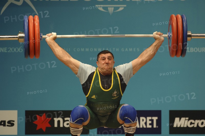 SPORT, Weights, Weightlifting, "Australian Aleksan Karapetyn, 94Kg Gold Medalist. 2006 Commonwealth Games, Melbourne, Australia."