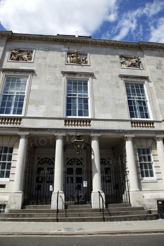 ENGLAND, East Sussex, Lewes, "High Street, Crown Court Building."