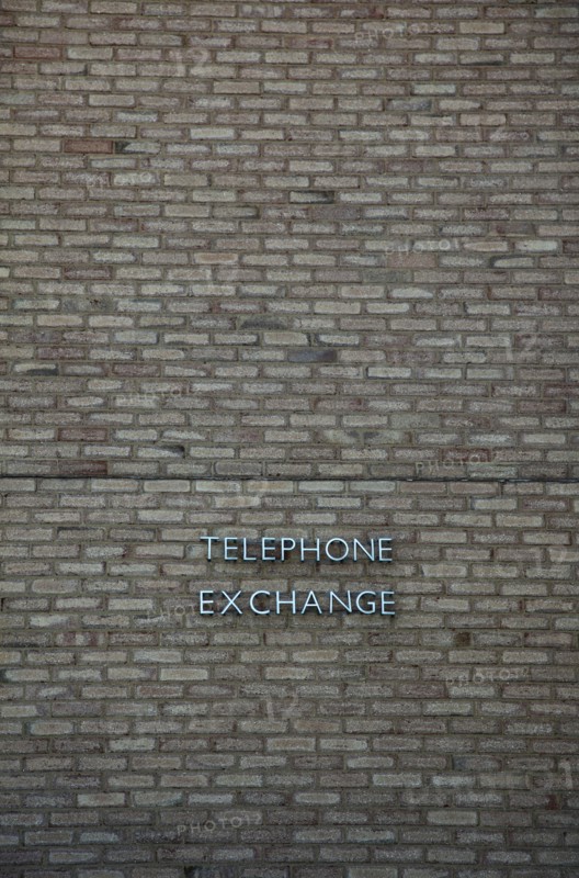 ENGLAND, East Sussex, Lewes, "North Street, Exterior of the Telephone exchange building."
