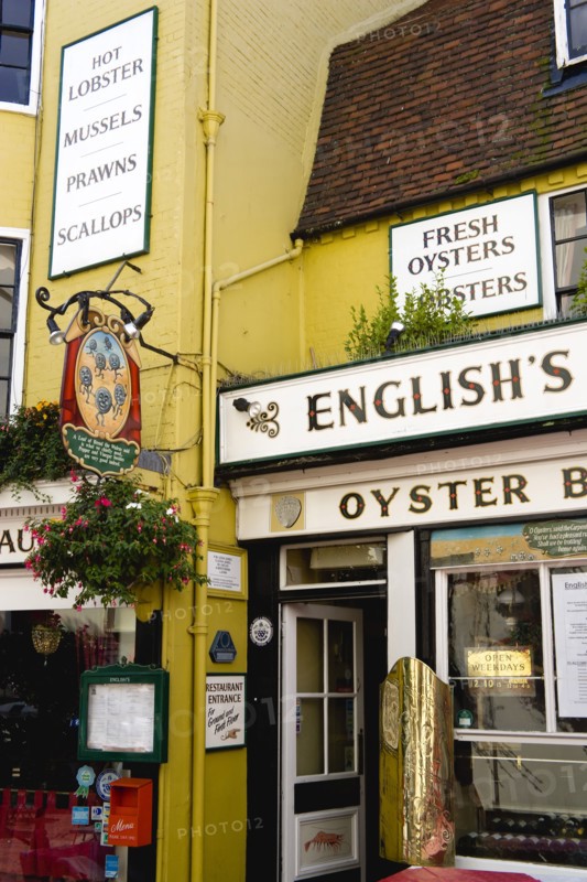 ENGLAND, East Sussex, Brighton, The Lanes Englishs Oyster Bar and Seafood Restaurant exterior.