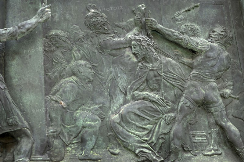 ITALY, Tuscany, Pisa, Detail Of Bronze Doorway  The Duomo Campo Dei Miracoli.