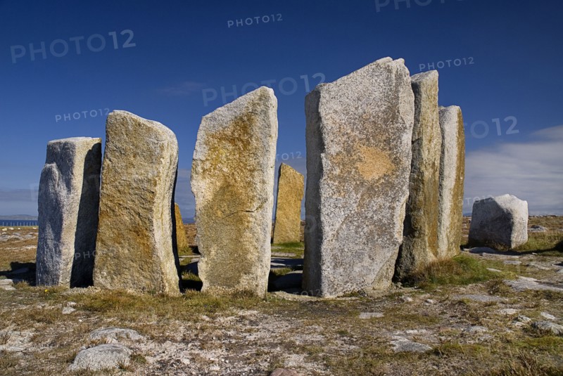 IRELAND, County Mayo, Mullet Peninsula, Deirbhles Twist, Stone circle made from local granite stones to resemble an ancient stone circle.