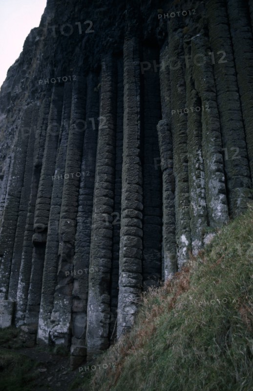 Ireland, North, County Antrim, Giants Causeway The Organ in the cliffs composed of interlocking basalt columns the result of an ancient volcanic eruption on the northeast coast.