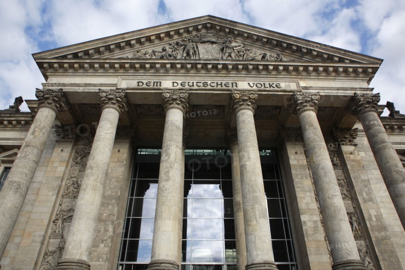 Germnay, Berlin, Reichstag entrance.