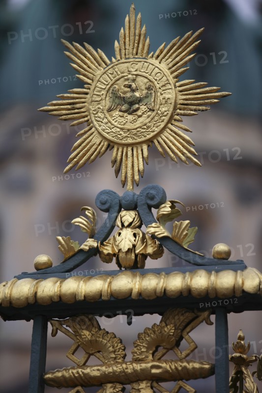 Germany, Berlin, Filial on railing in front of Charlottenburg Palace.