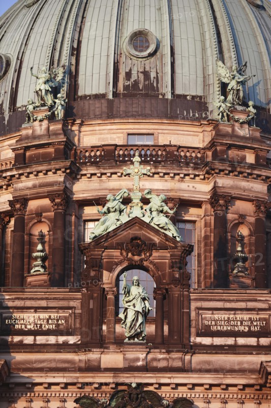 Germany, Berlin, Detail on the dome of the Berliner Dom Cathedral.