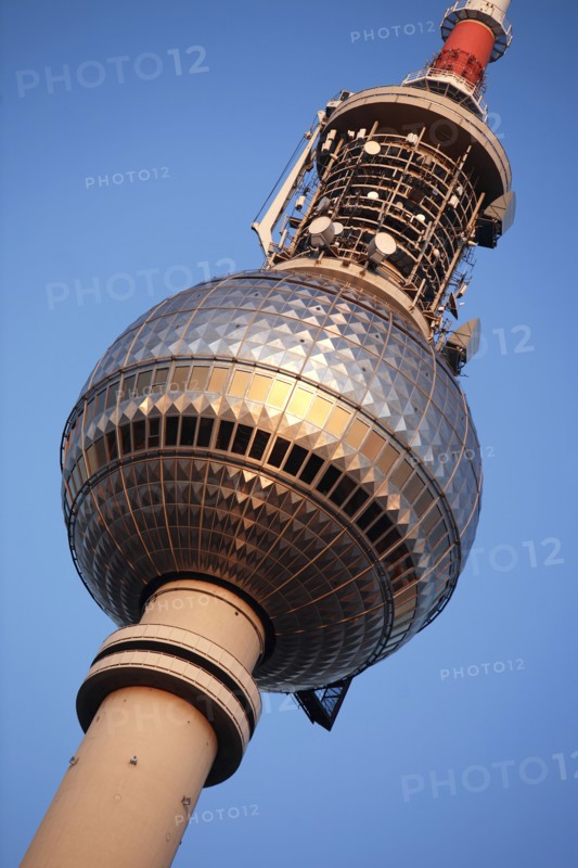 Germany, Berlin, Fernsehturm communications tower.