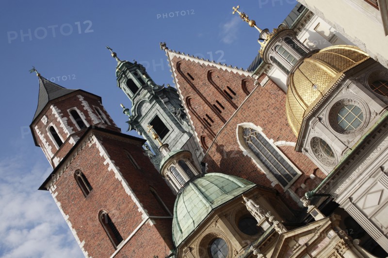 Poland, Krakow, Wawel Cathedral exterior, Wawel Hill National Sanctuary.
