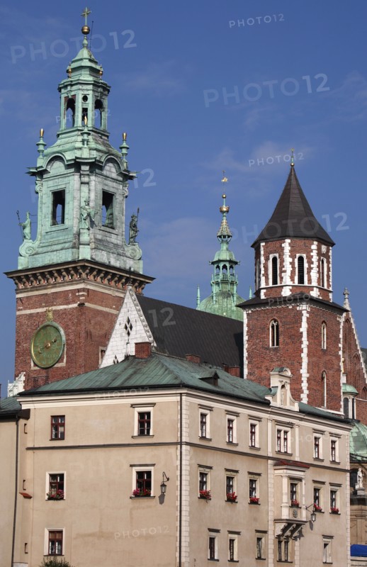 Poland, Krakow, Exterior of Wawel Cathedral.