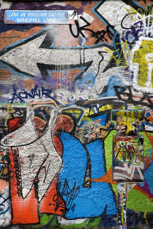 IRELAND, County Dublin, Dublin City, Windmill Lane, Graffiti, the studio in this street was used by U2 among others, fans adorn the walls with messages an tributes.