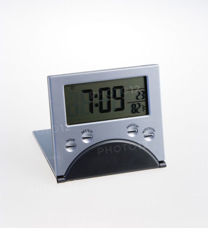 Time, Clocks, Digital, Digital travel alarm clock.