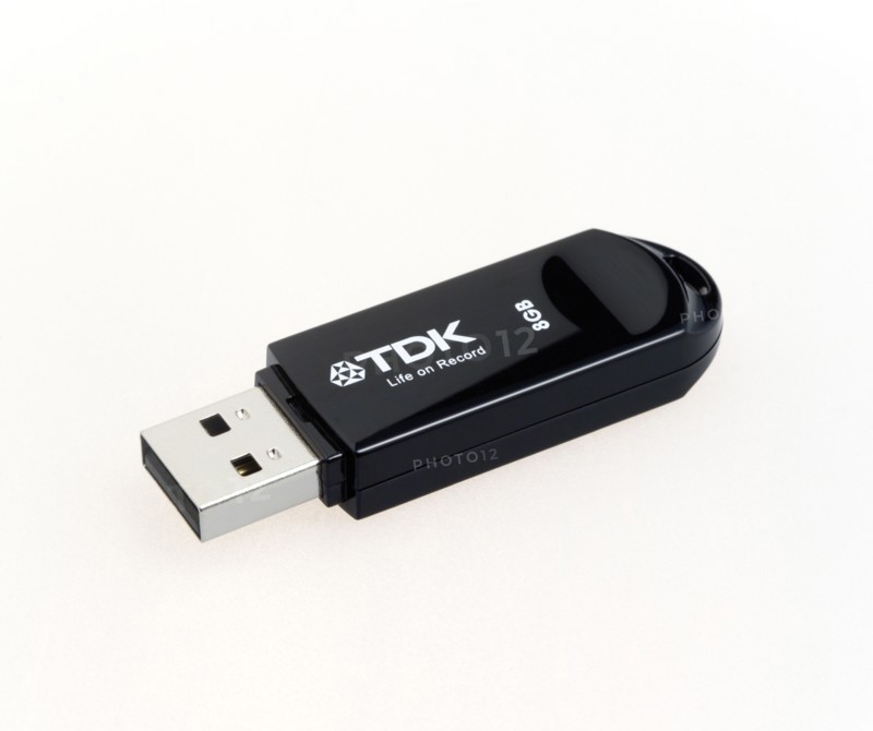 Industry, Computers, Components, 8 gigabyte portable USB flash drive.