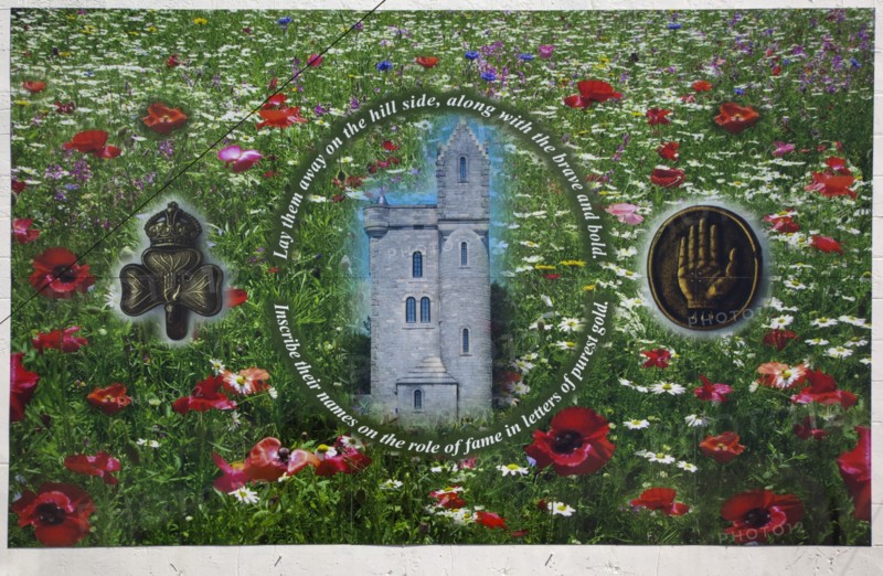 Ireland, North, Belfast, Donegall Pass, Loyalist poltical mural.
