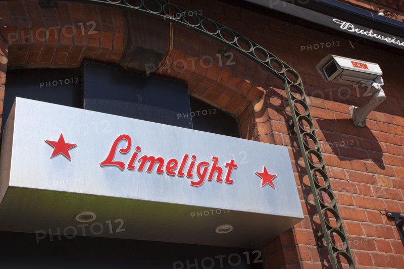 Ireland, North, Belfast, Ormeau Avenue, Sign for the Limelight live music venue and niteclub.
