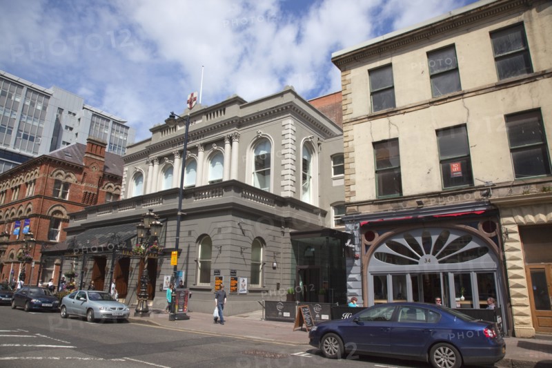 Ireland, North, Belfast, Bedford Street, Exterior of the Ulster Hall concert venue.