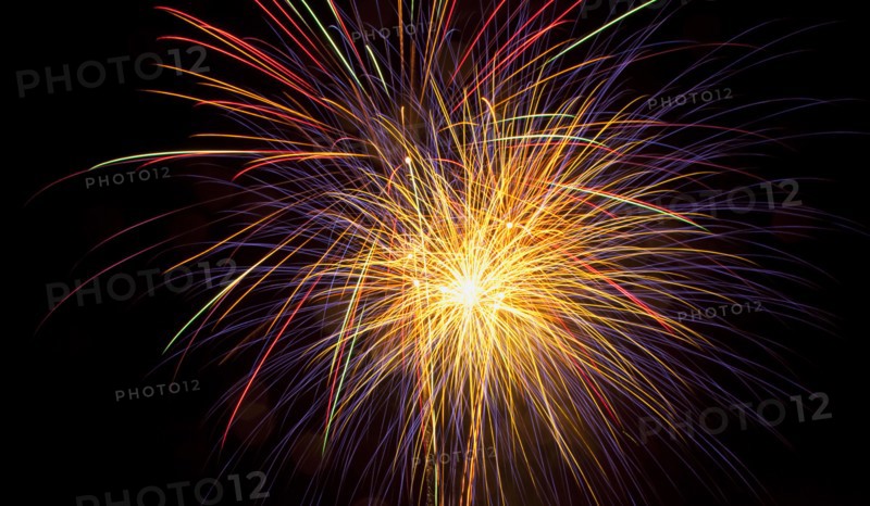 Colourful display of Pyrotechnics Shoreham Beach West Sussex England. England English UK United Kingdom GB Great Britain British Europe European Festival Festivals Guy Fawkes November Firework Display Fireworks Pyrotechnic Pyrotechnics Pyrotechnical Color Colour Coloured Colored Colourful Colorful Pattern Sky Black Orange Purple