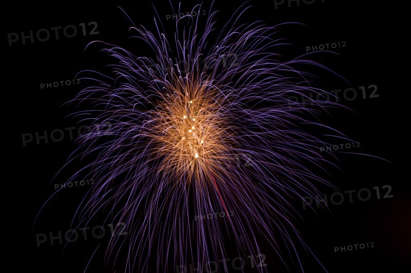 Colourful display of Pyrotechnics Shoreham Beach West Sussex England. England English UK United Kingdom GB Great Britain British Europe European Festival Festivals Guy Fawkes November Firework Display Fireworks Pyrotechnic Pyrotechnics Pyrotechnical Color Colour Coloured Colored Colourful Colorful Pattern Sky Black Purple Orange