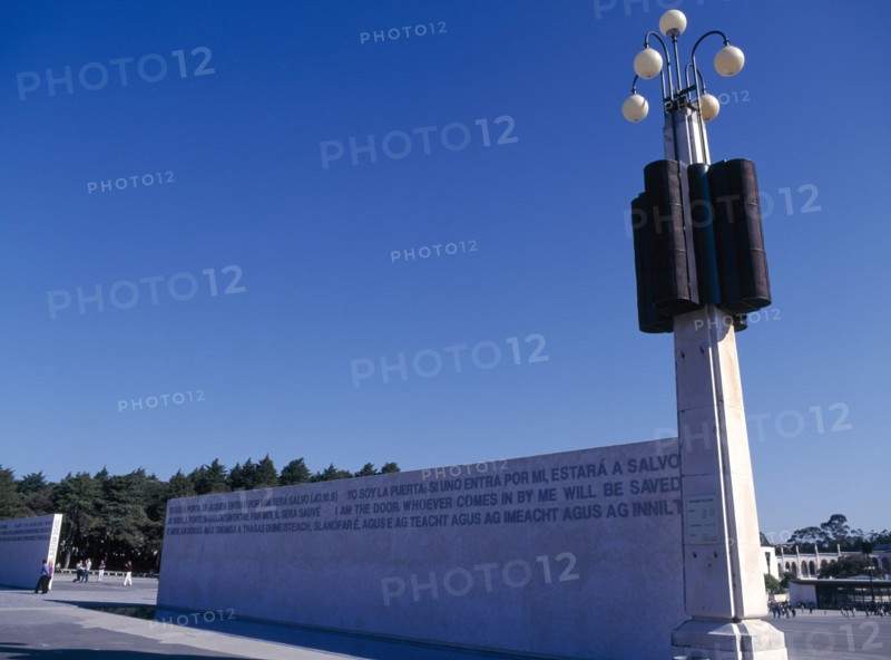 Fatima, Beira Litoral, Portugal. Wall erected to mark the millennium Portuguese Religion Southern Europe