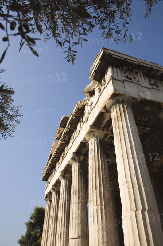 Athens, Attica, Greece. Temple of Hephaestus eastern face. Greece Greek Attica Athens Temple Hephaestus Tourist Europe European Vacation Holiday Holidays Travel Destination Tourism Ellas Hellenic Ancient Ruin Ruins Column Columns Atenas Athenes Destination Destinations Ellada History Historic Sightseeing Southern Europe Tourists
