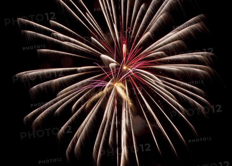Colourful display of Pyrotechnics Shoreham Beach West Sussex England. England English UK United Kingdom GB Great Britain British Europe European Festival Festivals Guy Fawkes November Firework Display Fireworks Pyrotechnic Pyrotechnics Pyrotechnical Color Colour Coloured Colored Colourful Colorful Pattern Sky Black Red White